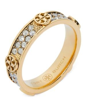 Tory Burch Icon Pave Ring - Metallic