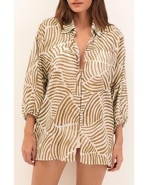 ViX Moana Cover-Up Shirt - Natural