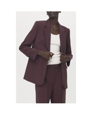 Mango Suit Blazer - Purple