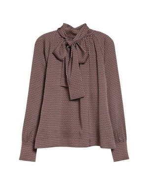Reiss Eden Microcheck Top - Brown