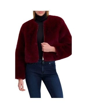 Lyla Grant Fur-Free Fox (Faux Fur) Bolero - Red