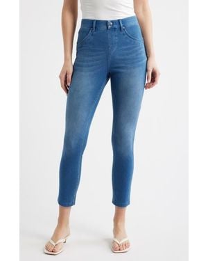 Hue Ultra Ultrasoft High Rise Denim Skimmer Leggings - Blue