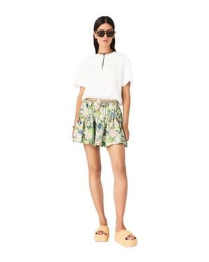 Maje Printed Ruffled Skirt - Multicolor