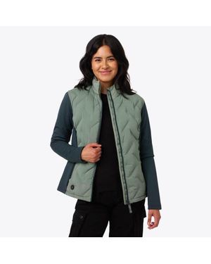 Mobile Warming Aria Natural Down Hybrid Heated Jacket - Green