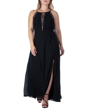 Standards & Practices Lace Detail Maxi Dress - Black