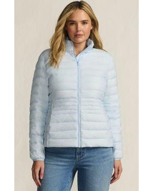 Lands' End Plus Size Wanderweight Packable Down Jacket - Blue