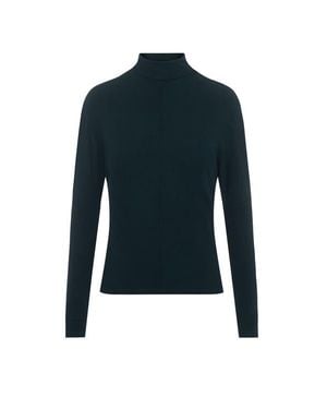 E.U.X. Exclusive Dolman Sleeve Turtleneck Thin Knit Sweater - Blue