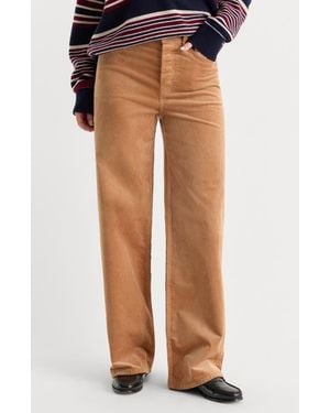 GOOD AMERICAN Vintage Wide Leg Corduroy Pants - Multicolor