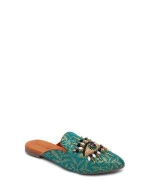 Fuchsia The Good Eye Embroidered Mule - Green