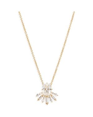 Nadri Stellar Half Halo Pendant Necklace - Metallic