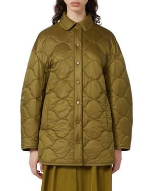 MM by Max Mara Zante Nylon Quilted Coat - Green