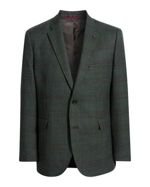 Johnston & Murphy Townsend Plaid Wool Sport Coat - Black