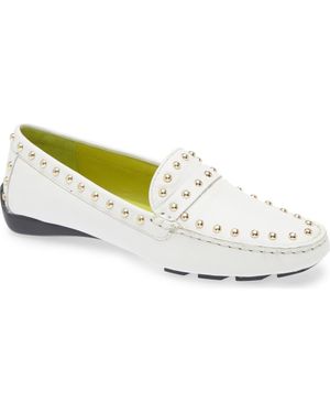 Robert Zur Dittany Studded Driving Loafer - White