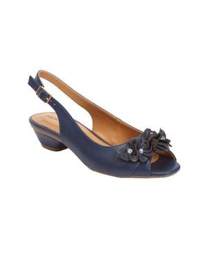 Comfortview The Rider Leather Like Slingback - Blue