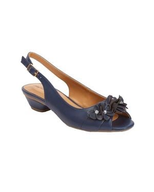 Comfortview The Rider Leather-Like Slingback - Blue
