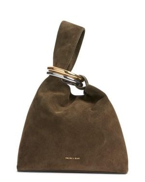 Veronica Beard Swing Suede Top Handle Bag - Brown