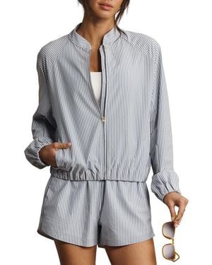 Rhone Saltair Seersucker Jacket - Gray