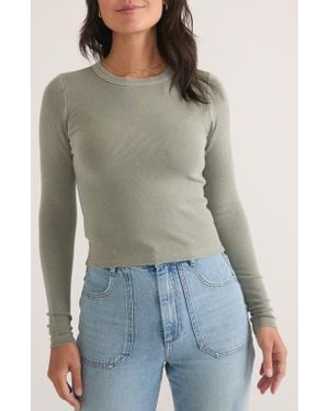 Marine Layer Lexi Sun-In Rib Long Sleeve T-Shirt - Green