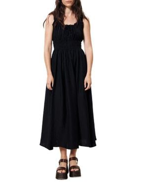 FRNCH Sanne Smock Waist Sundress - Black