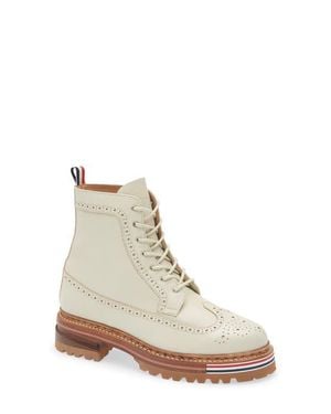 Thom Browne Longwing Lug Sole Boot - Natural