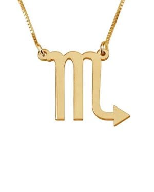 Melanie Marie Zodiac Pendant Necklace - Metallic