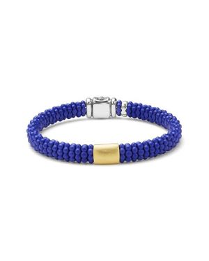 Lagos Anthem Ceramic Caviar Beaded Bracelet - Blue