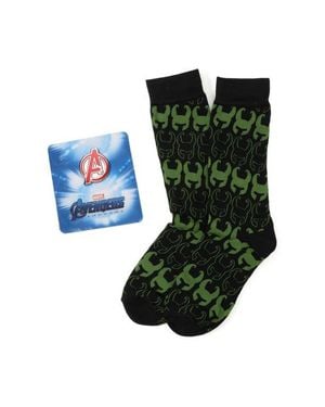 Cufflinks Inc. Loki Crew Socks & Lapel Pin Set - Green