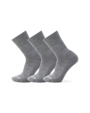 Smartwool 3-Pack Everyday Solid Rib Crew Socks - Gray