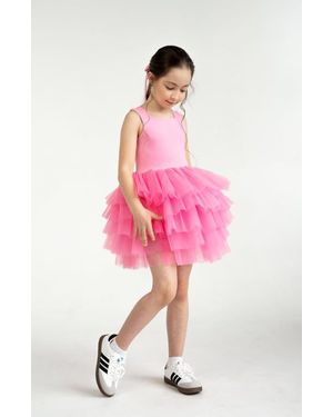 Mini Celebrities Magnolia Sleeveless Fluffy Tutu Dress - Pink