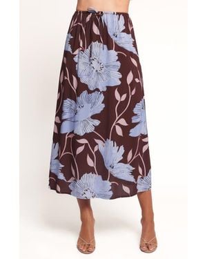 Petal & Pup Angie Floral Midi Skirt - White