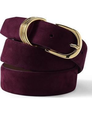 Lands' End Nubuck Multi Keeper Belt - Purple