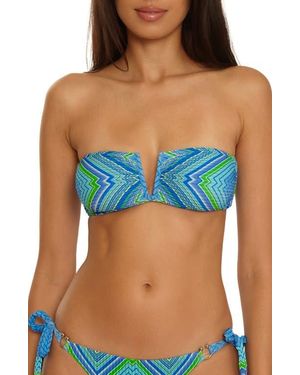 Becca High Neck Bikini Top - Blue