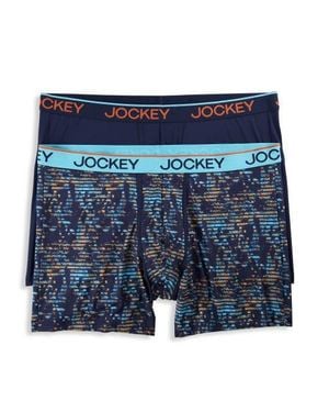 Jockey Big & Tall 2-Pk Chafe-Proof Micro Boxer Briefs V1 - Blue