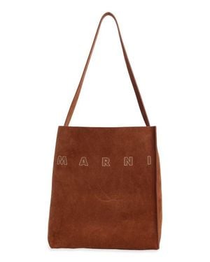 Marni Small Museo Hobo Bag - Brown