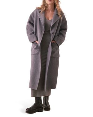Marine Layer Colette Oversize Double Face Longline Coat - Multicolor