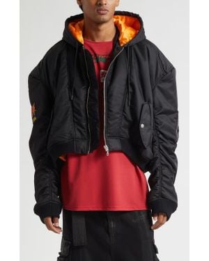 Lu'u Dan Patch Bomber Jacket - Black