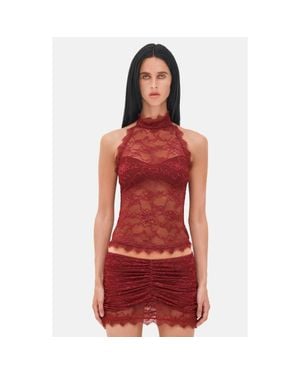 OW Collection Selah Lace Top - Red