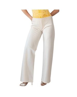 Self-Adore Olivette Satin Feel Wide Leg Pants - Gray