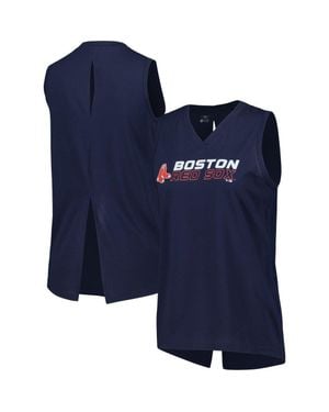 Levelwear Boston Sox Paisley Chase V-Neck Tank Top - Blue