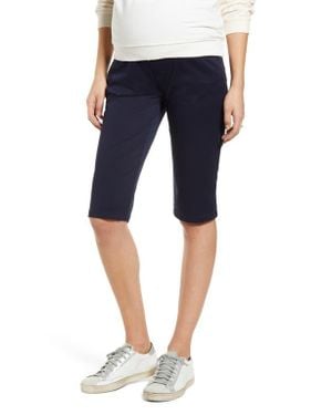 ANGEL MATERNITY Knee Length Maternity Shorts - Blue