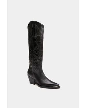 Dante Western Fashion Leather Boots Gilia - Black