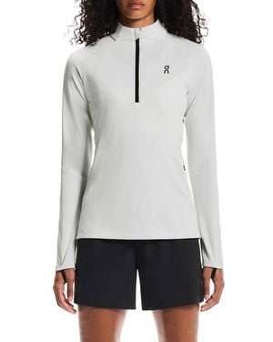 On Shoes Climate Quarter Zip Running Top - White