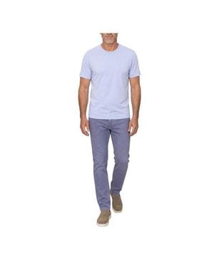 Robert Talbott Davis Pique Linen Tee - Blue