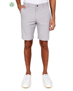Con.struct Regular Fit Solid Recycled Performance Flat Front Golf Shorts - Gray