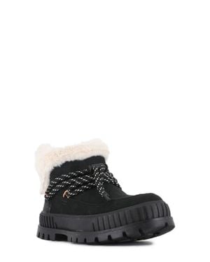 Palladium Pallashock Lo Hiver Water Repellent Faux Fur Boot - Black