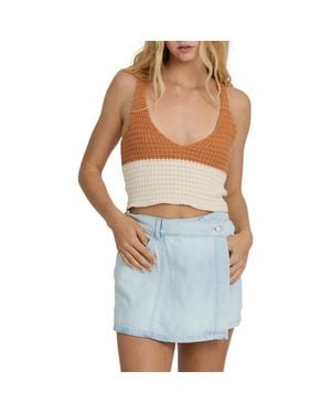 Billabong Anders Colorblock Sweater Tank - Blue