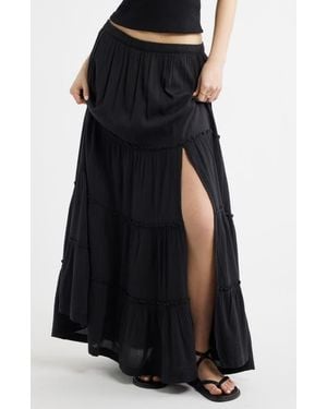 BP. Tiered Maxi Skirt - Black