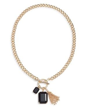 Ralph Lauren Erinite Charm Toggle Necklace - Metallic