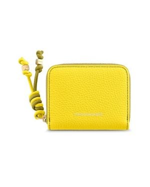 Maison De Sabre Small Leather Zipped Wallet - Yellow