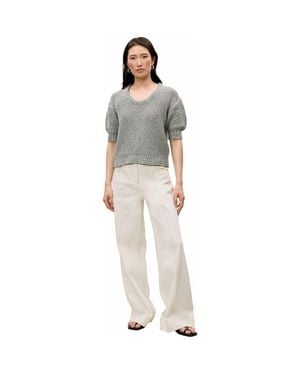 Rebecca Taylor Thea Knit Sweater - Gray